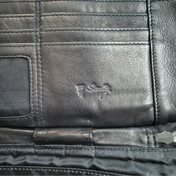 Scully Black Leather Mini Crossbody Bag - Picture 7 of 8